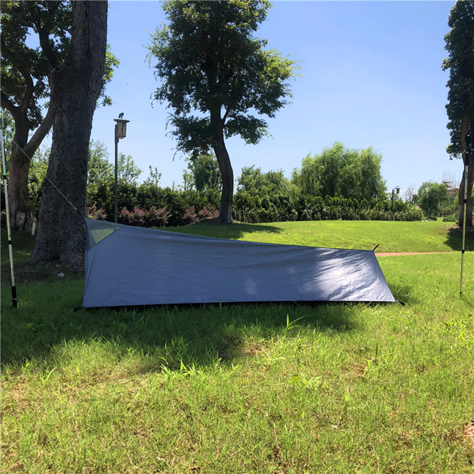 Cheap Goat Tents Tent outdoor 1 Person Ultralight Camping Tent 210D Oxford cloth waterproof Rodless Tent Portable Canopy 220X70X60cm Tents 